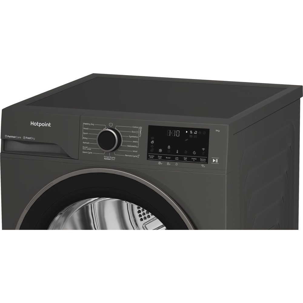 Hotpoint C HD 94M GBS UK Heat Pump Tumble Dryer, 9kg, Grey, A+++ Rated