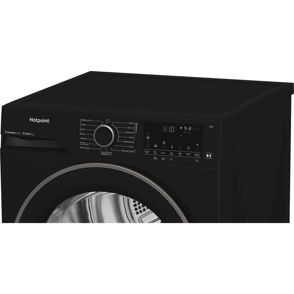 Hotpoint C HD 94M BBS UK Heat Pump Tumble Dryer, 9kg, Black, A+++ Rated