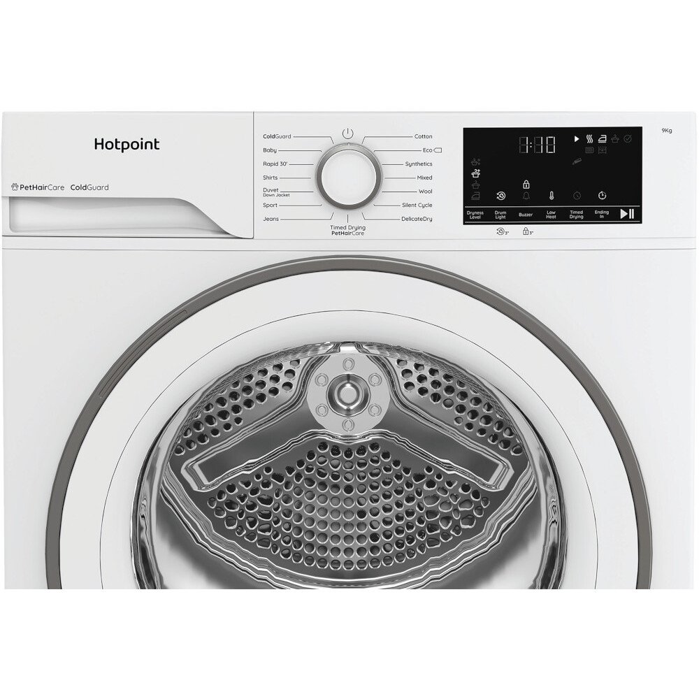 Hotpoint C HD 94M WW UK Heat Pump Tumble Dryer, 9kg, White, C Rated