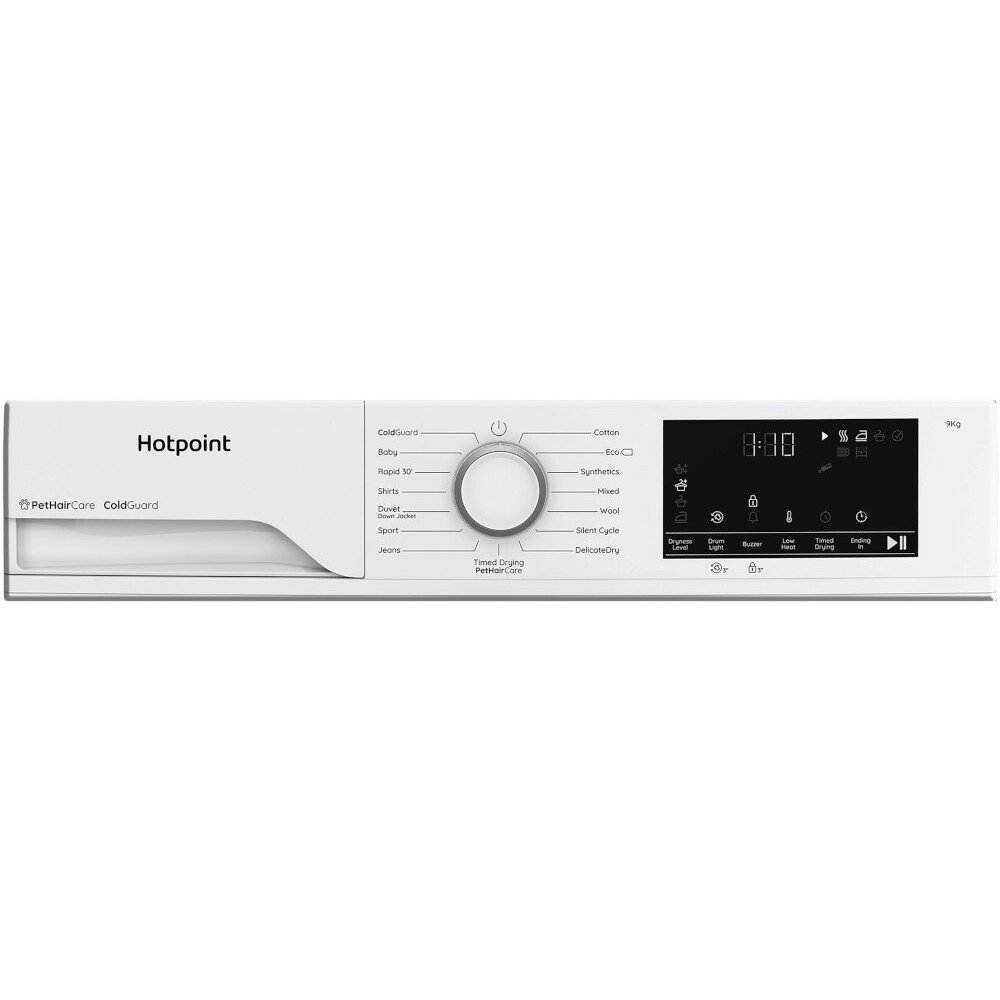 Hotpoint C HD 94M WW UK Heat Pump Tumble Dryer, 9kg, White, C Rated