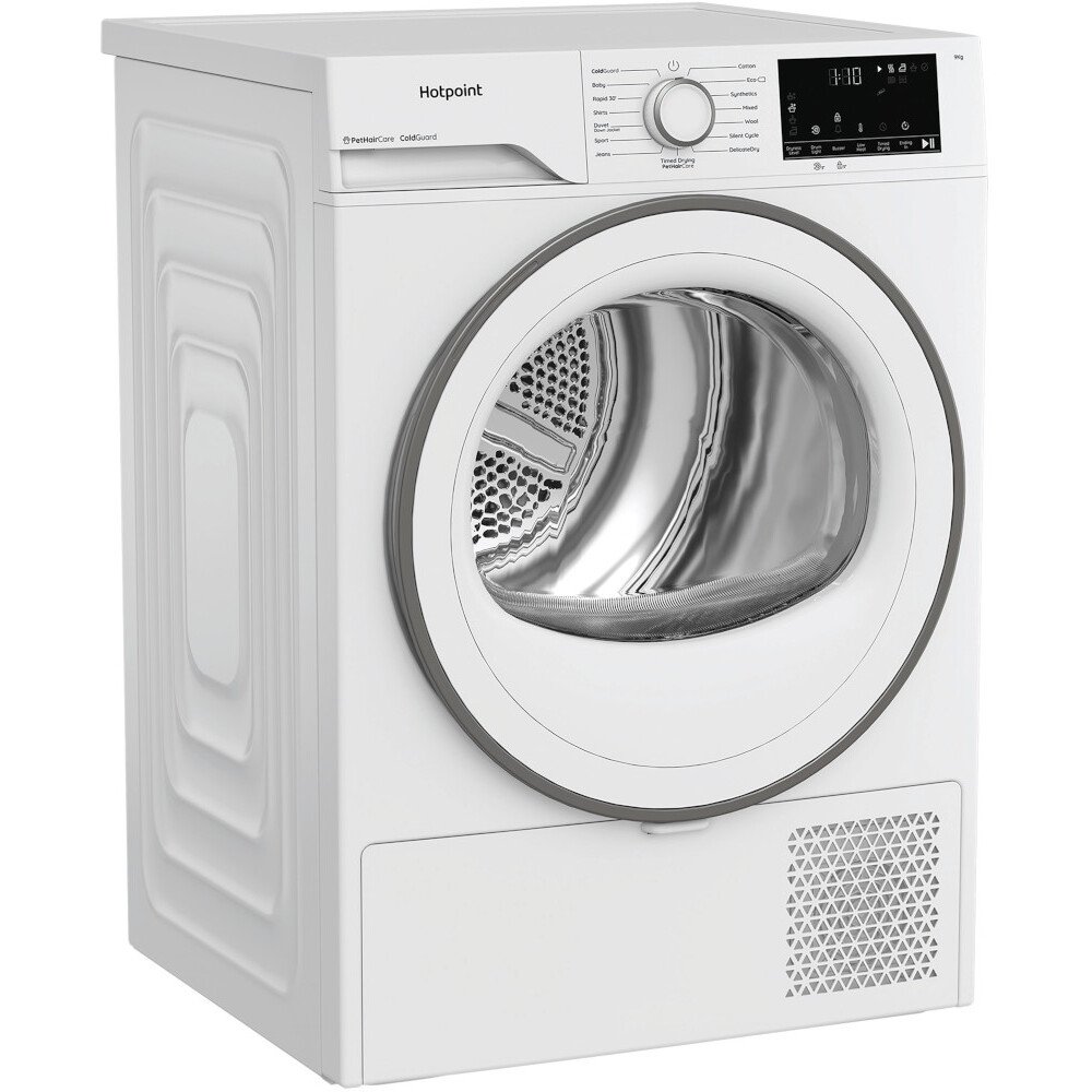 Hotpoint C HD 94M WW UK Heat Pump Tumble Dryer, 9kg, White, C Rated