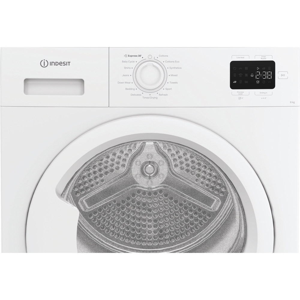 Indesit C YSD 83D WW UK Heat Pump Tumble Dryer, 8kg, White, A++ Rated