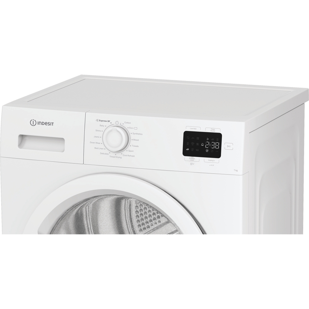 Indesit C YSD 72D WW UK Heat Pump Tumble Dryer, 7kg, White, A+ Rated