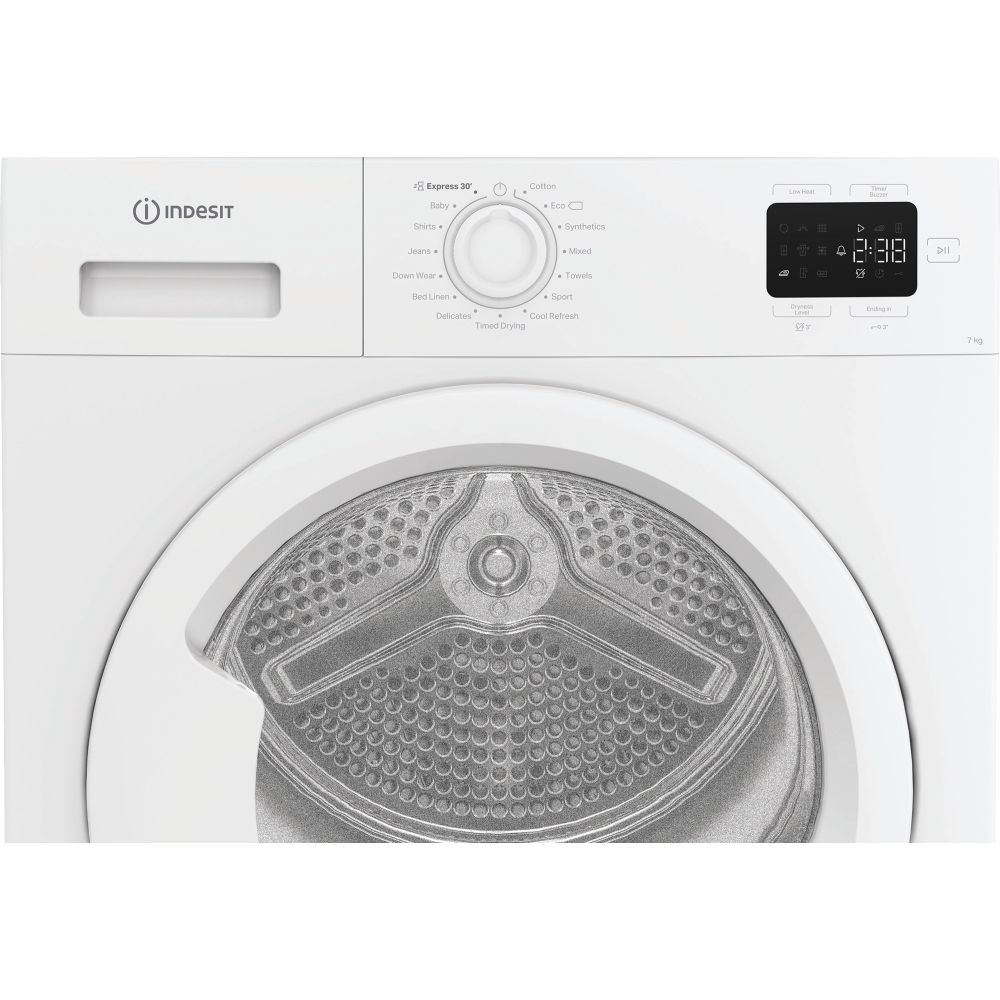 Indesit C YSD 72D WW UK Heat Pump Tumble Dryer, 7kg, White, A+ Rated