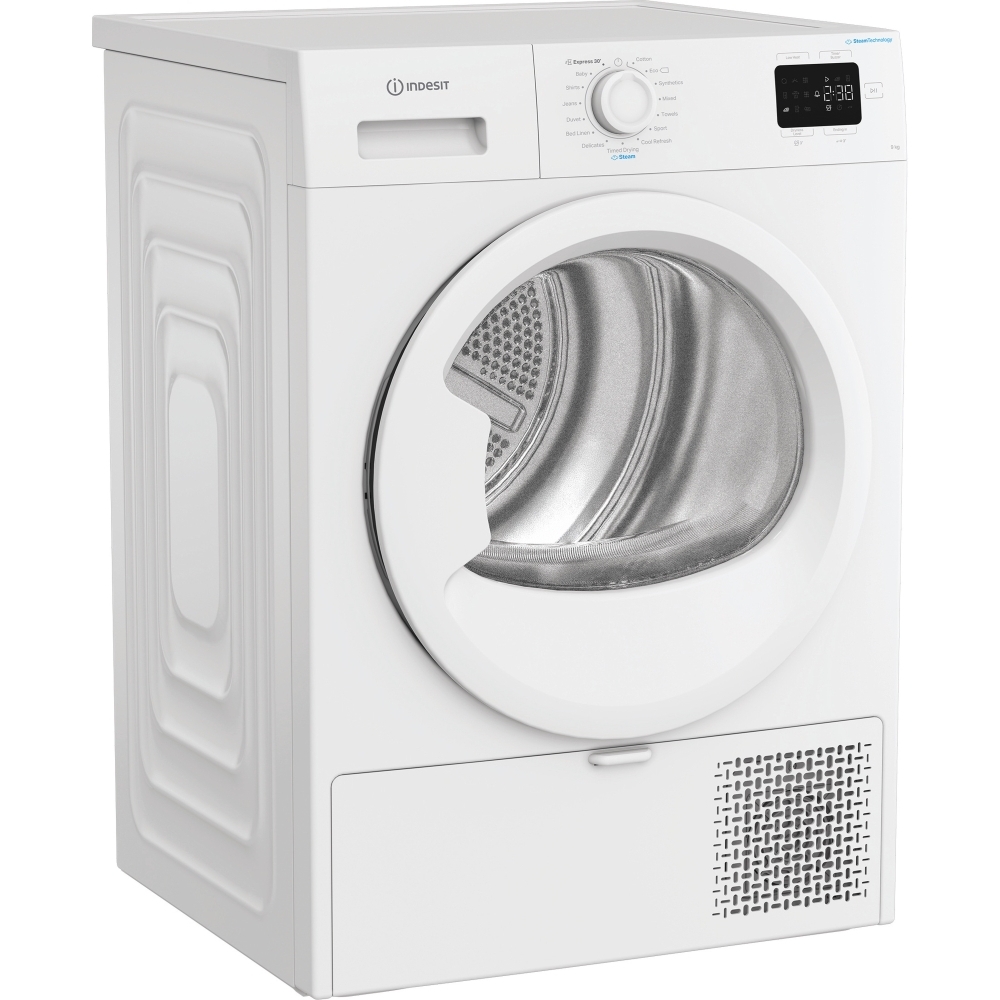 Indesit C YD 92D WW UK Heat Pump Tumble Dryer, 9kg, White, A+ Rated
