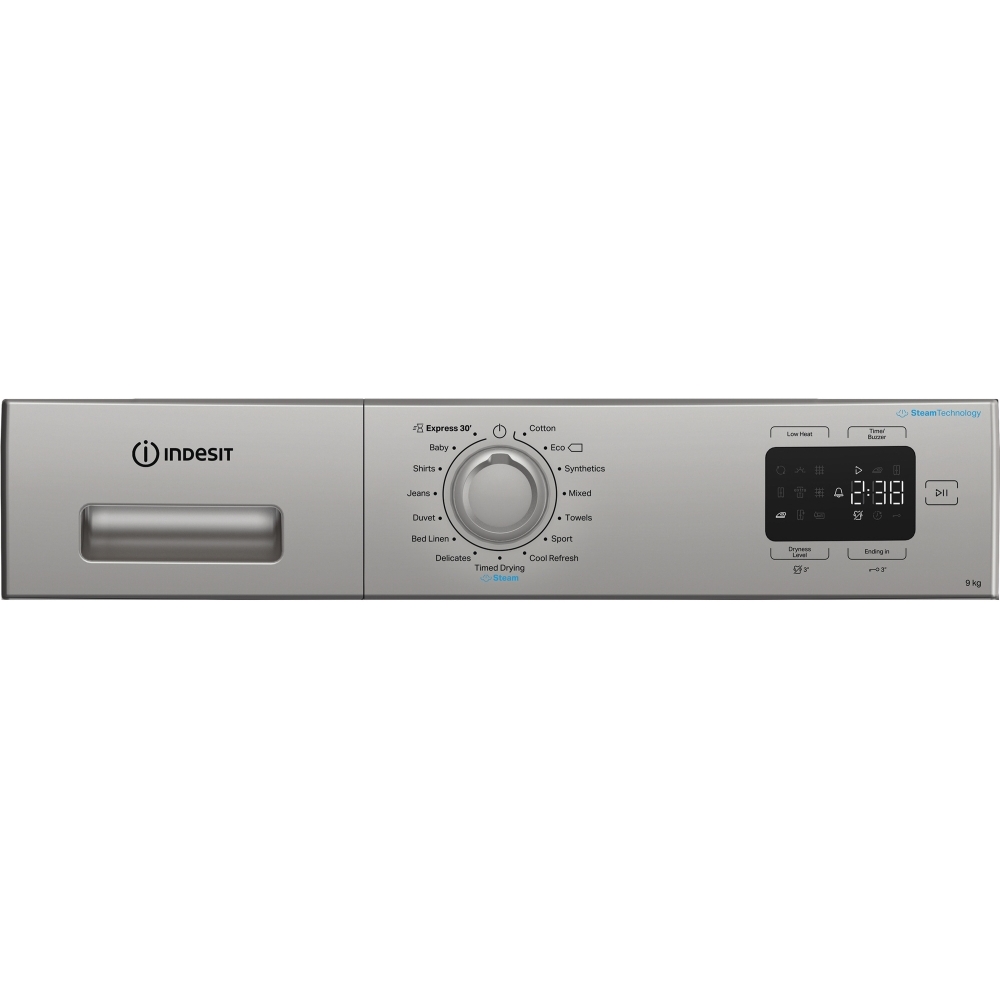 Indesit C YD 92D SS UK Heat Pump Tumble Dryer, 9kg, Silver, A+ Rated