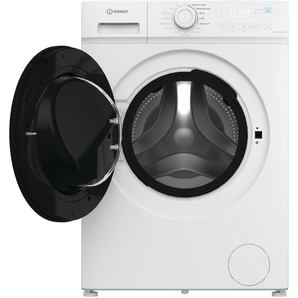 Indesit IDMA 75624 MY TIME UK Washer Dryer, 7kg/5kg, 1400 Spin, White, D Rated