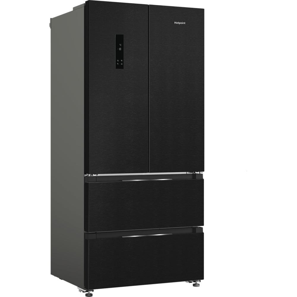 Hotpoint HPG2 6513 XK5E American Fridge Freezer,  Non-Plumbed, Black, D Rated