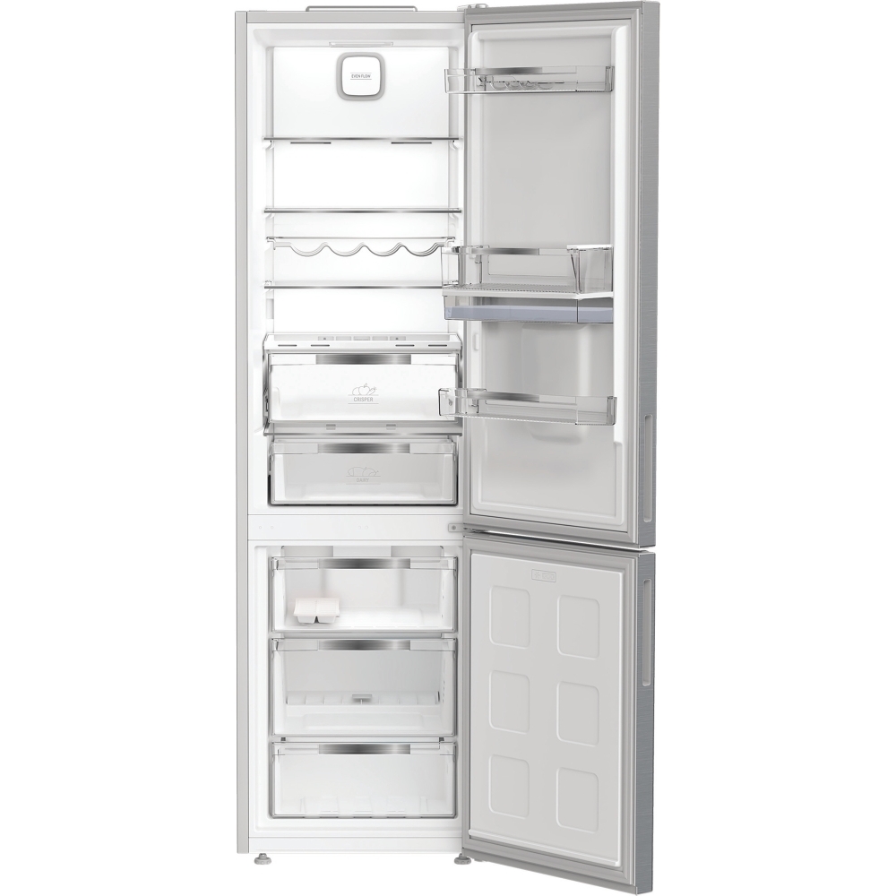 Hotpoint HPK 26403W XP5UK No Frost Fridge Freezer, 70/30, Stainless Steel, D Rated