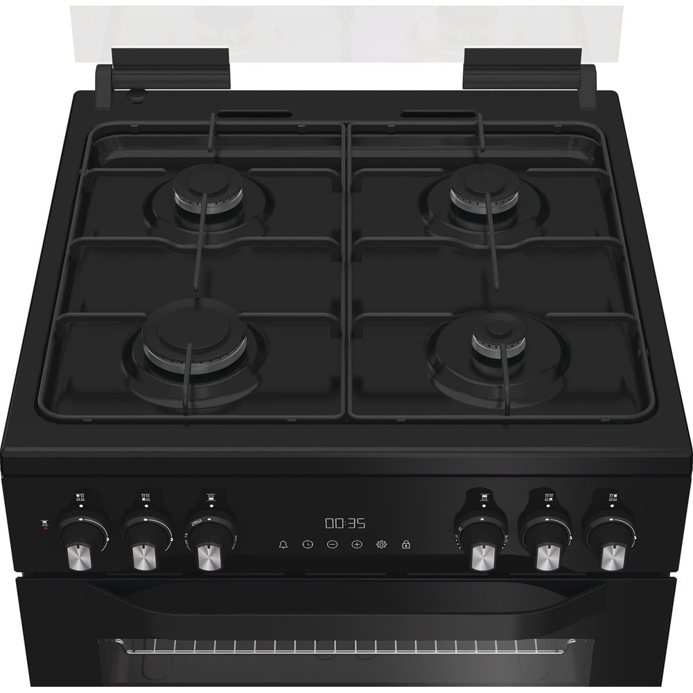 Hotpoint HDD6GDC2B1 Dual Fuel Cooker with Double Oven, Black, A Rated
