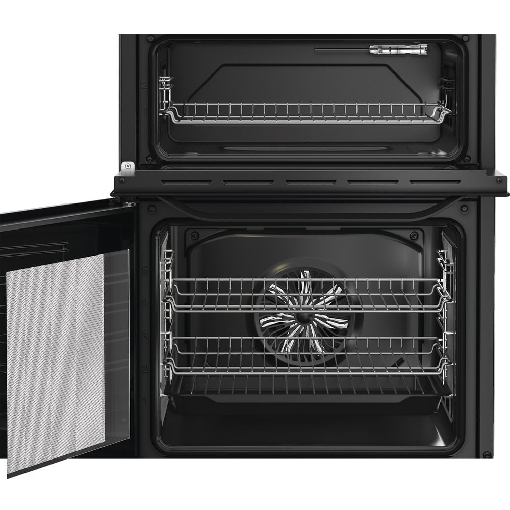 Hotpoint HTE6VDCB1 Ceramic Electric Cooker with Separate Grill, Black, A Rated
