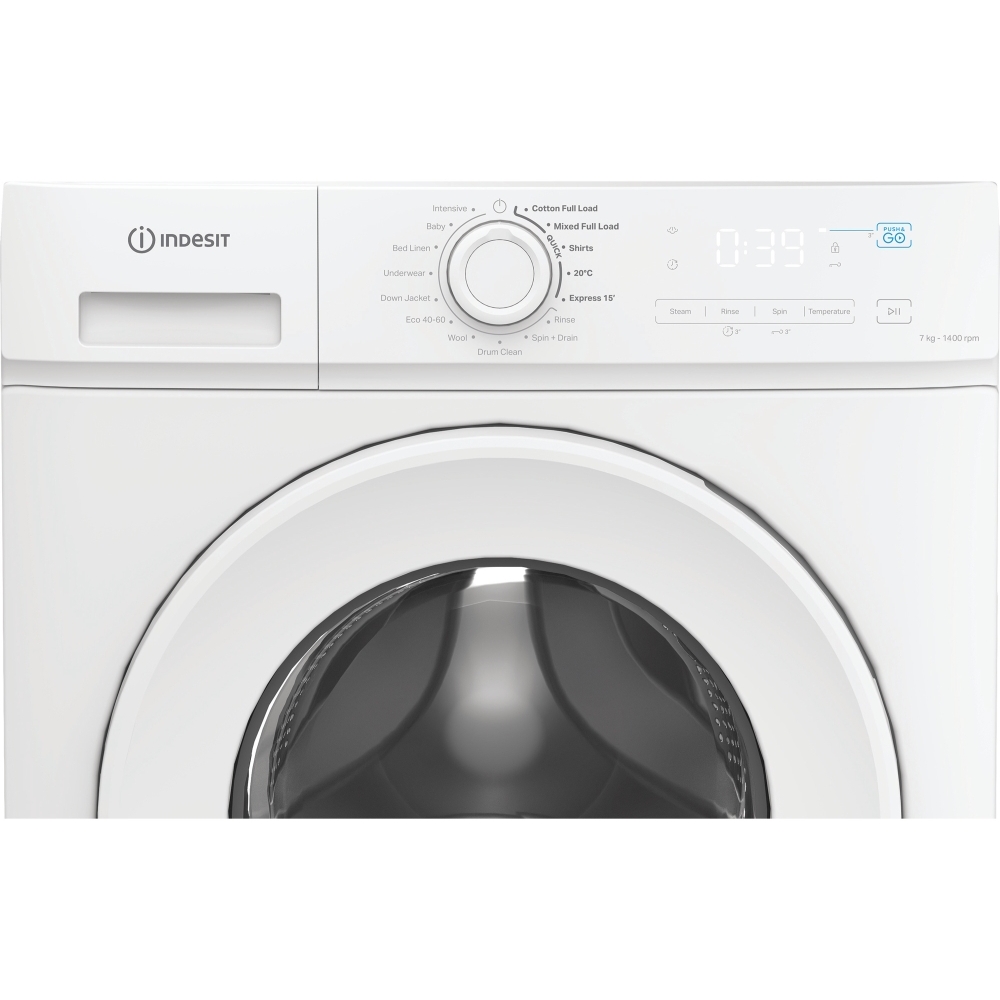 Indesit IMA764MYTIMEUK Washing Machine, 7kg, 1400 Spin, White, A Rated