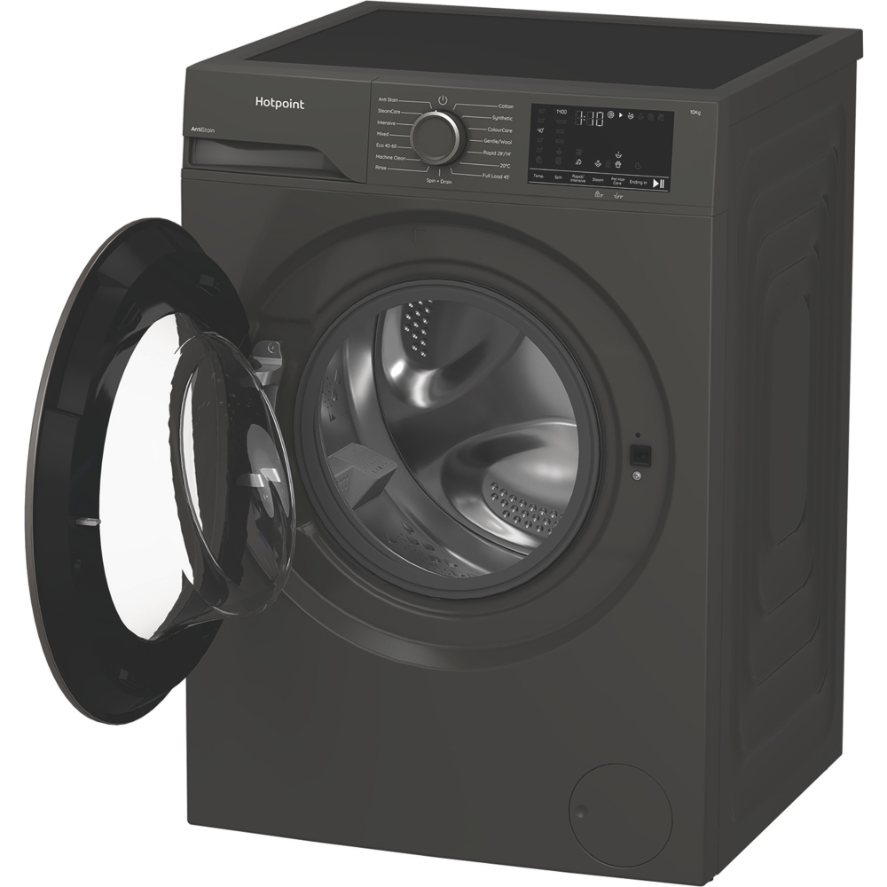 Hotpoint H101GANTISTAIN Washing Machine, 10kg, 1400 Spin, Grey, A Rated