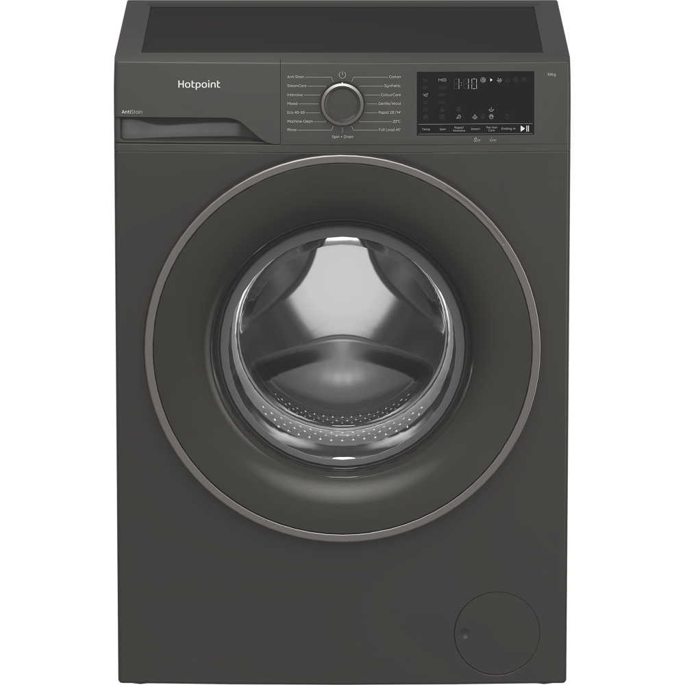 Hotpoint H101GANTISTAIN Washing Machine, 10kg, 1400 Spin, Grey, A Rated