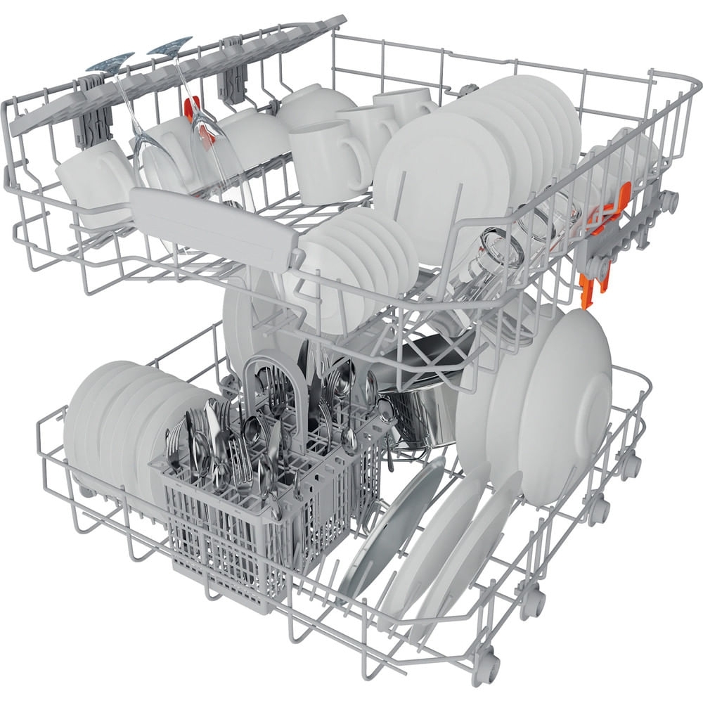 Hotpoint HP2FFC14BN6WUK Dishwasher, 14 Place Settings, White, C Rated