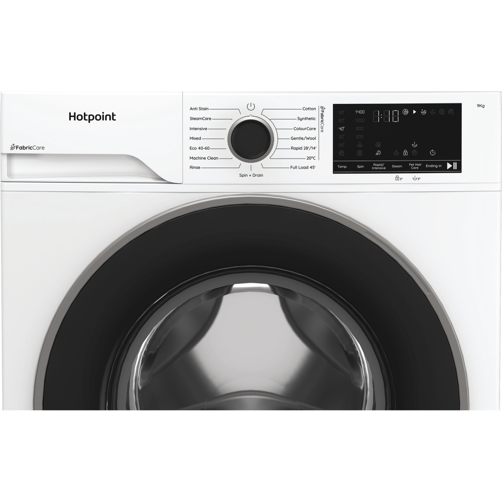 Hotpoint HBWH 93 CARE UK Washing Machine, 9kg, 1400 Spin, White, A Rated