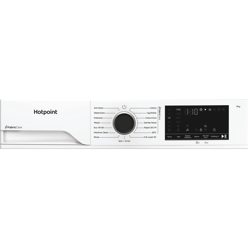 Hotpoint HBWH 93 CARE UK Washing Machine, 9kg, 1400 Spin, White, A Rated