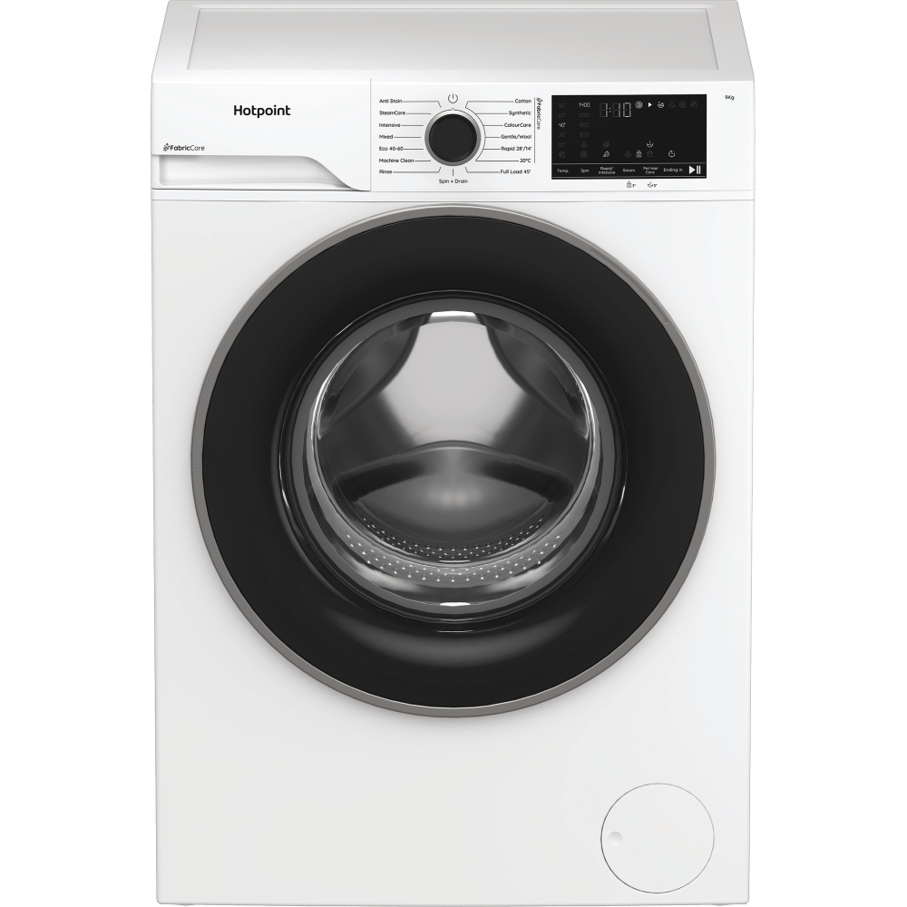 Hotpoint HBWH 93 CARE UK Washing Machine, 9kg, 1400 Spin, White, A Rated