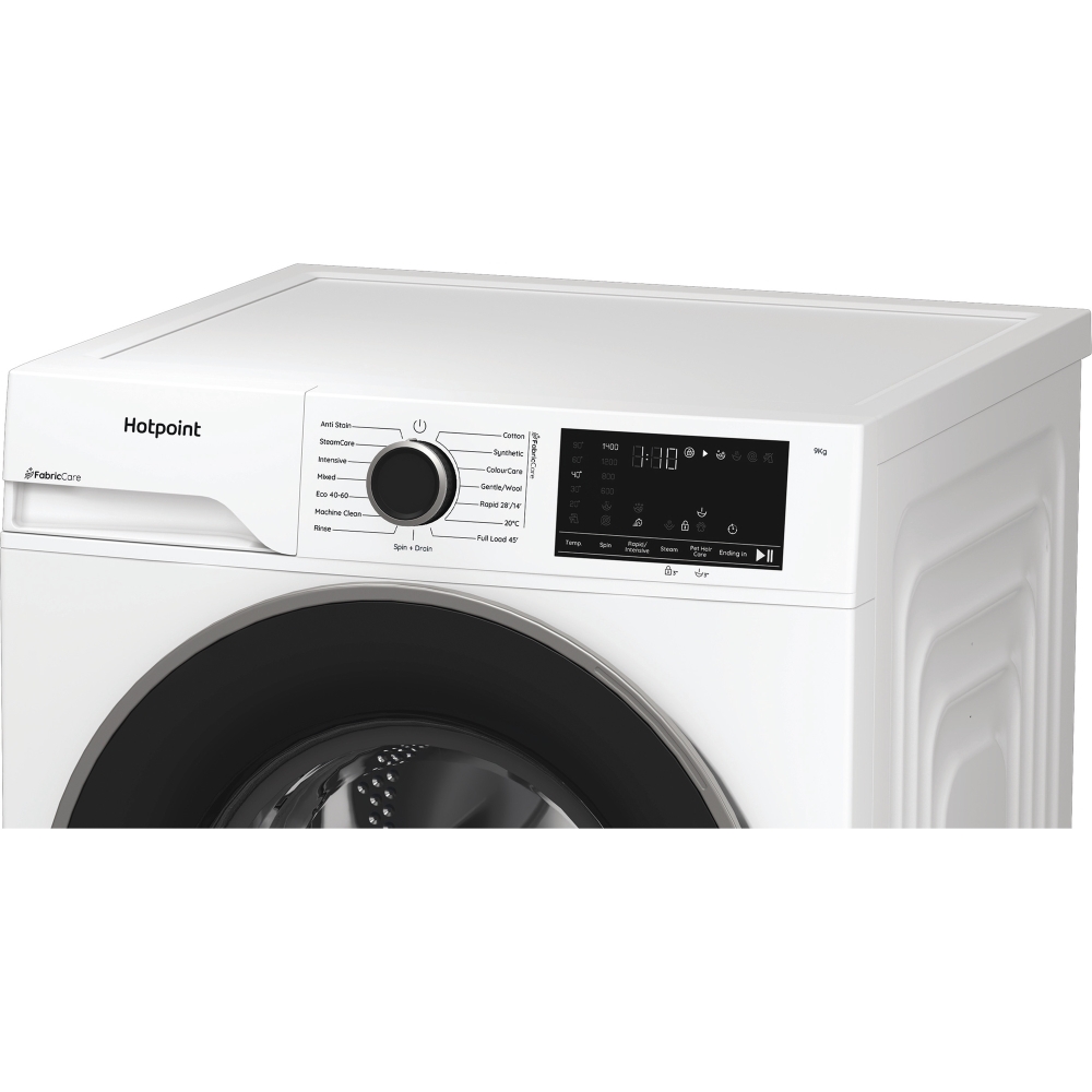 Hotpoint HBWH 93 CARE UK Washing Machine, 9kg, 1400 Spin, White, A Rated