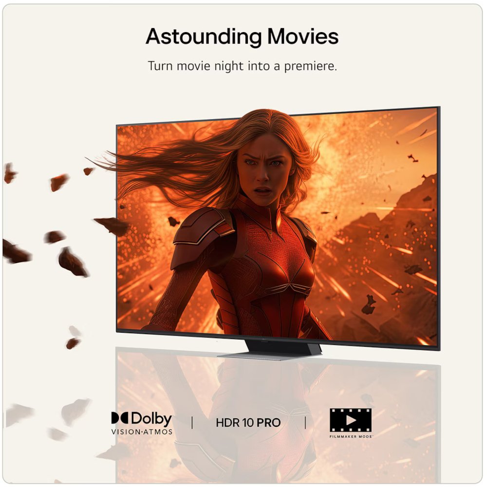 LG 86MRGB96B6B.AEK 86" Micro RGB Smart Television, 4K Ultra HD, Black, D Rated