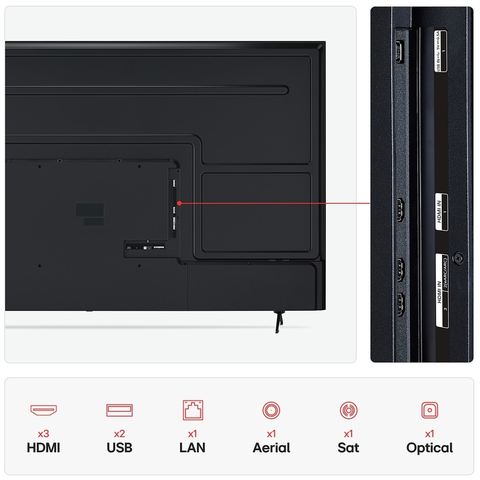 LG 86UA74006LB.AEK 86" LED Smart Television, 4K Ultra HD, Black, F Rated
