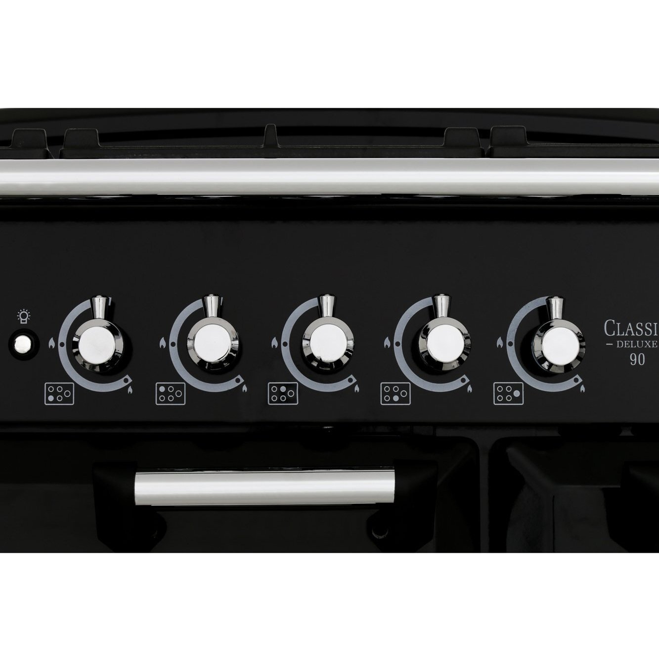 Rangemaster CDL90EIBL/C 90cm Induction Range Cooker Classic Deluxe Black / Chrome, A Rated