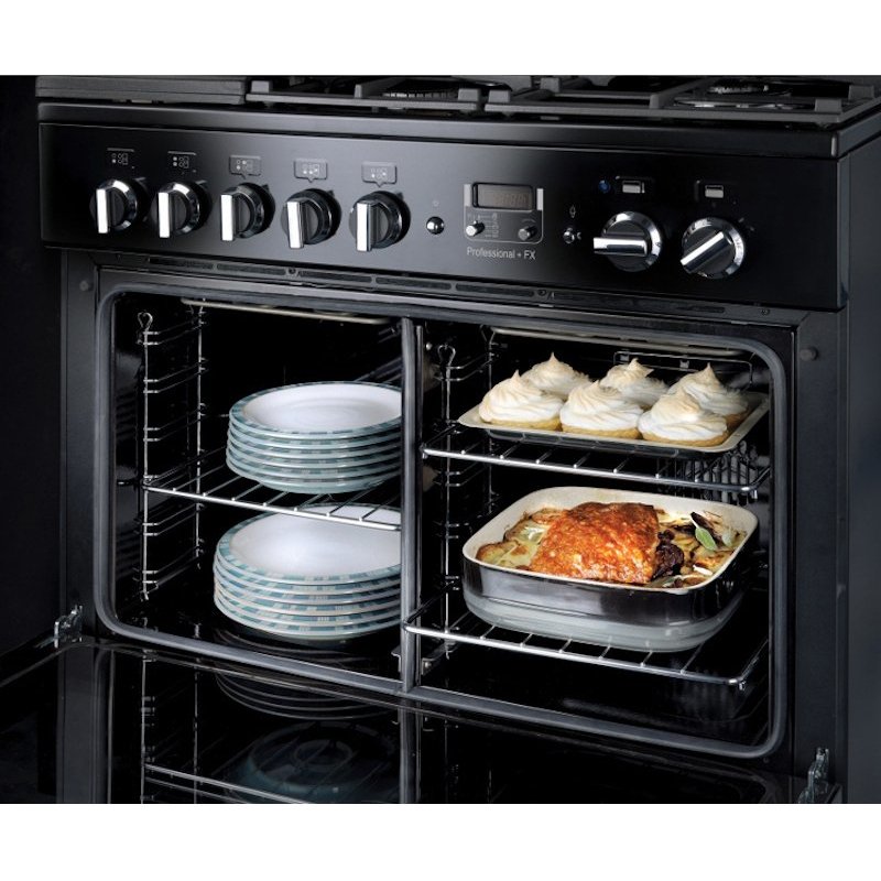 Rangemaster PROP90FXDFFCR/C 90cm Dual Fuel Range Cooker Professional Plus FX Cream / Chrome, A Rated