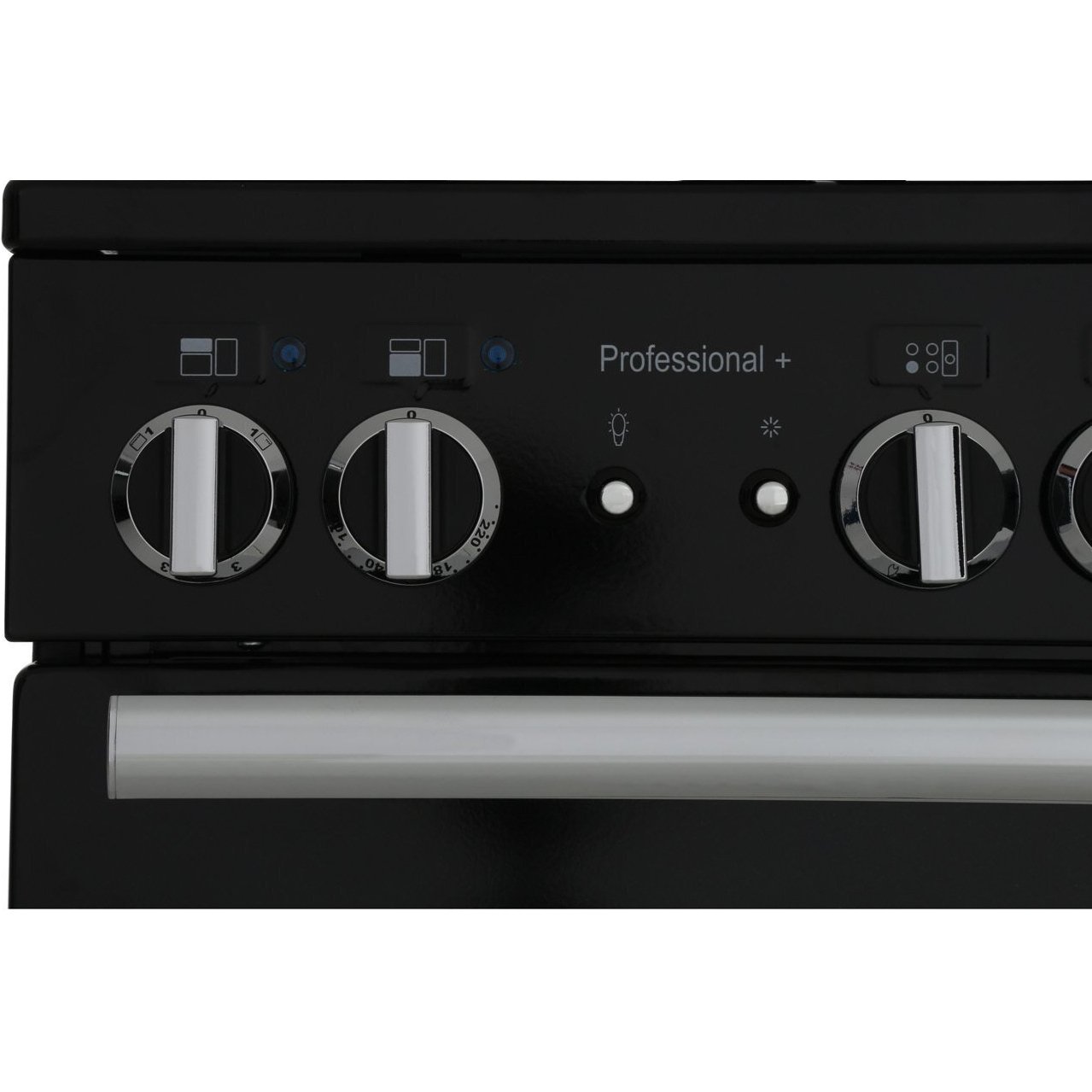 Rangemaster PROP90ECGB/C 90cm Ceramic Range Cooker Professional Plus Black / Chrome, A Rated