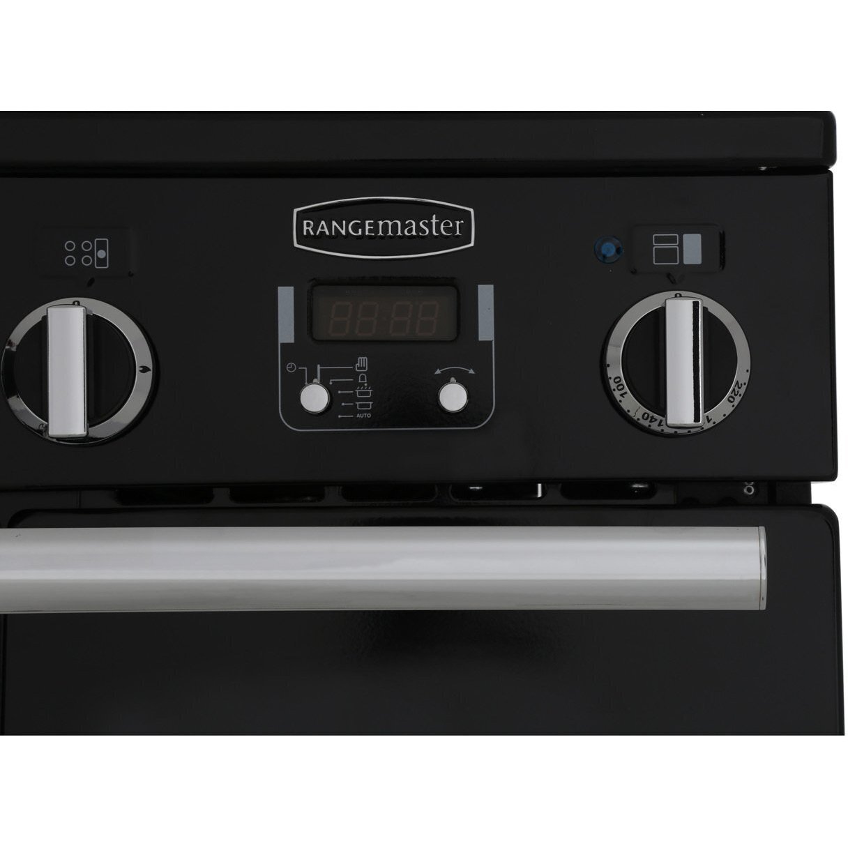 Rangemaster PROP90ECGB/C 90cm Ceramic Range Cooker Professional Plus Black / Chrome, A Rated