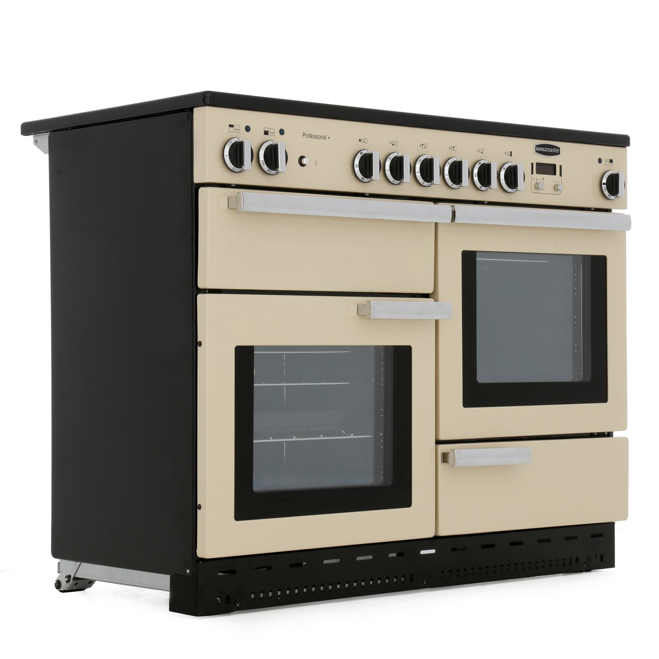 Rangemaster PROP110ECCR/C 110cm Ceramic Range Cooker Professional Plus Cream / Chrome, A Rated