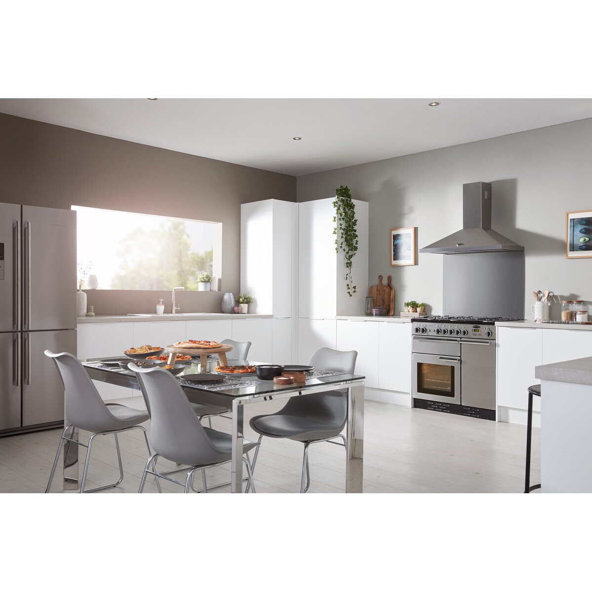 Rangemaster PROP90NGFCR/C 90cm Gas Range Cooker Professional Plus Cream / Chrome, A Rated