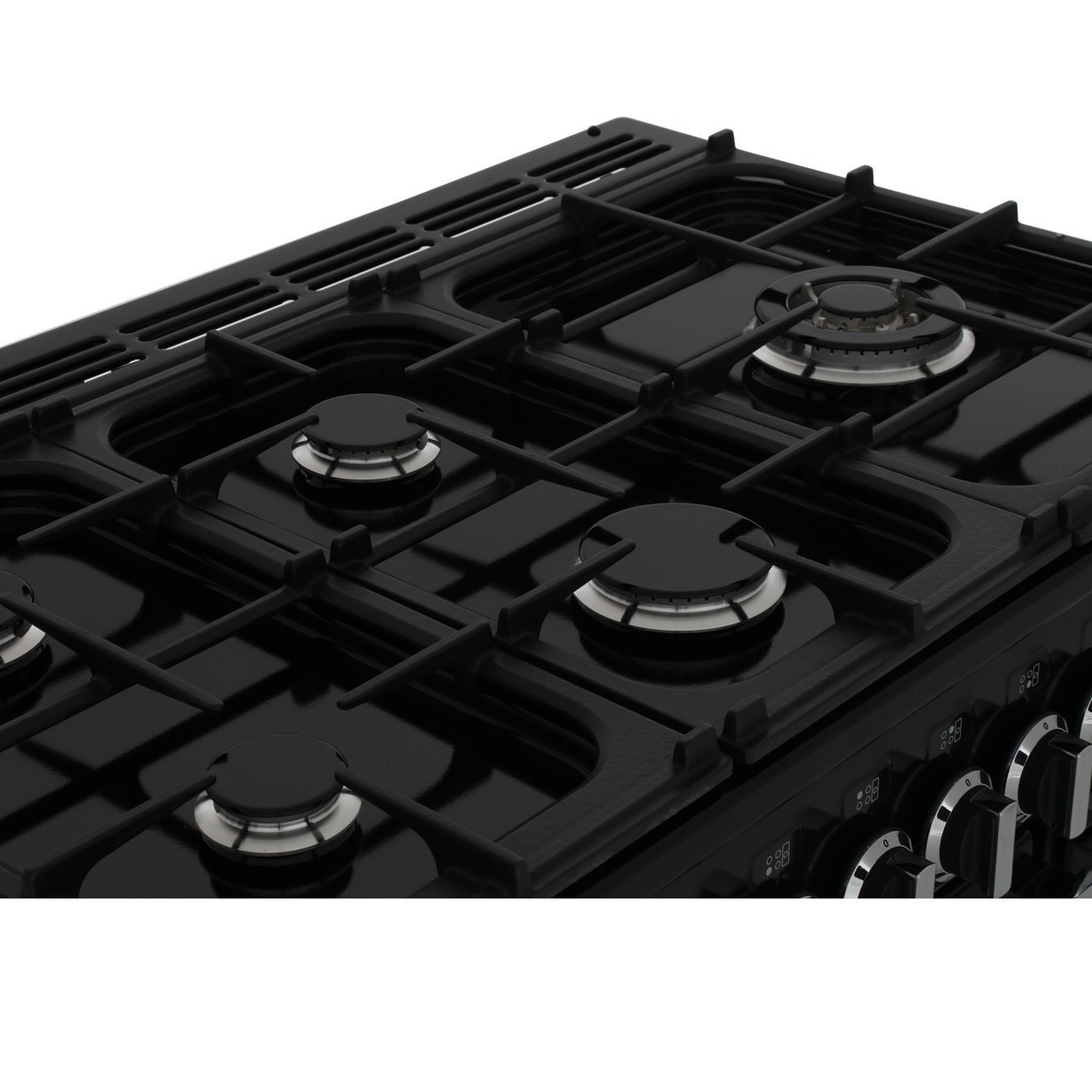 Rangemaster PROP90NGFGB/C 90cm Gas Range Cooker Professional Plus Black / Chrome, A Rated