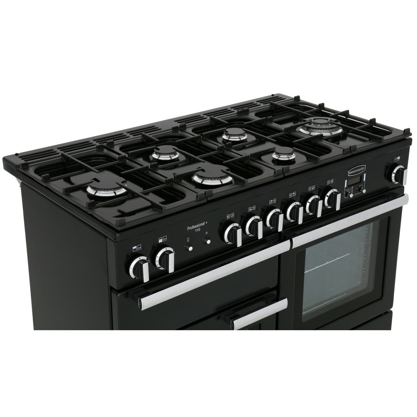 Rangemaster PROP110NGFCR/C 110cm Gas Range Cooker Professional Plus Cream / Chrome, A Rated