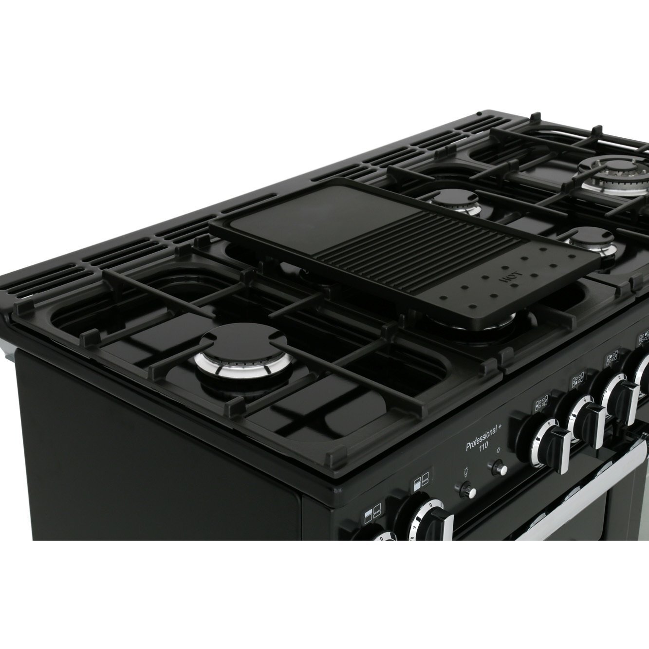 Rangemaster PROP110NGFCR/C 110cm Gas Range Cooker Professional Plus Cream / Chrome, A Rated