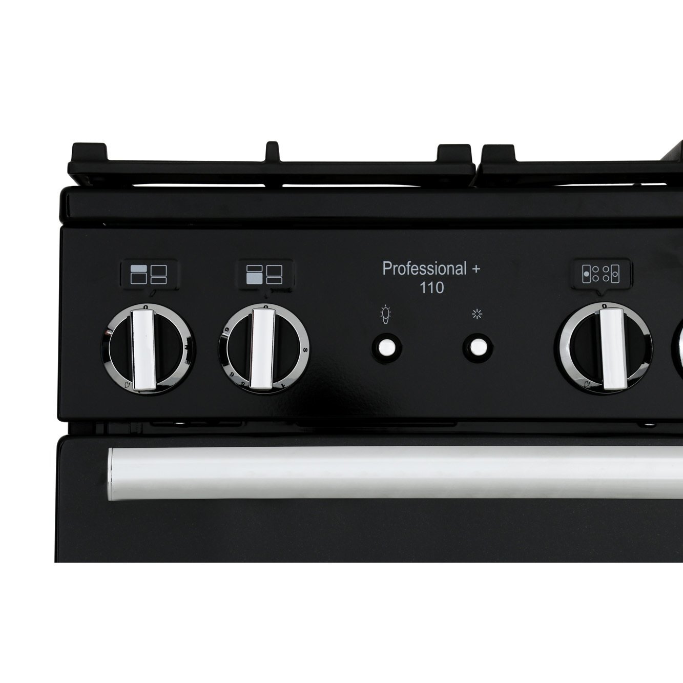 Rangemaster PROP110NGFGB/C 110cm Gas Range Cooker Professional Plus Black / Chrome, A Rated