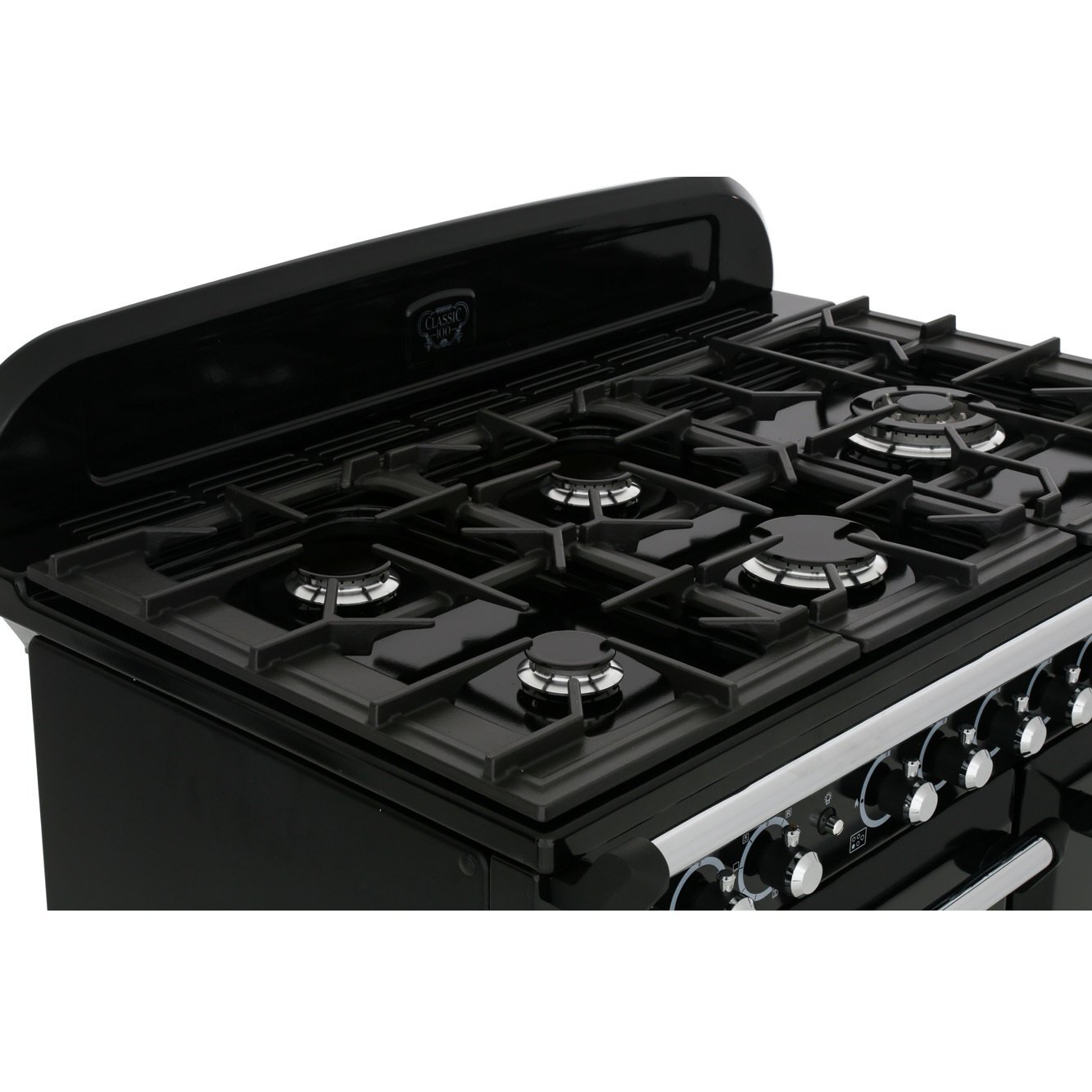 Rangemaster CDL100DFFCR/C 100cm Dual Fuel Range Cooker Classic Deluxe Cream / Chrome, A Rated