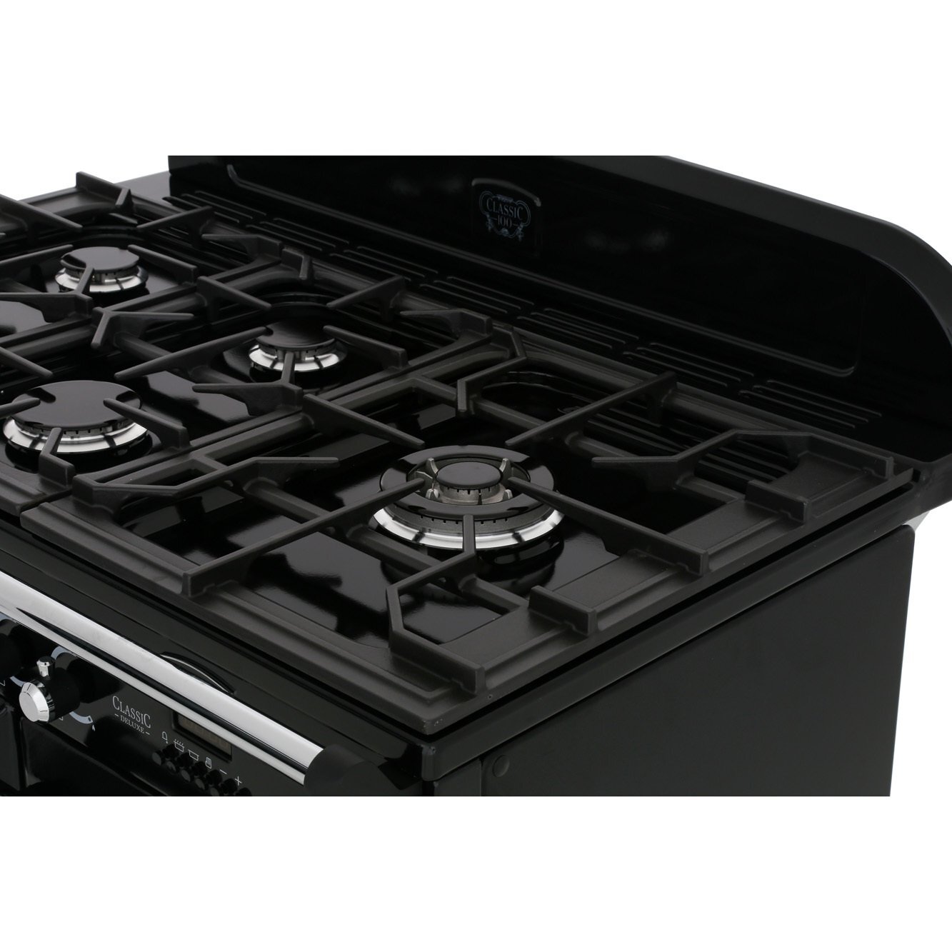 Rangemaster CDL100DFFCR/C 100cm Dual Fuel Range Cooker Classic Deluxe Cream / Chrome, A Rated