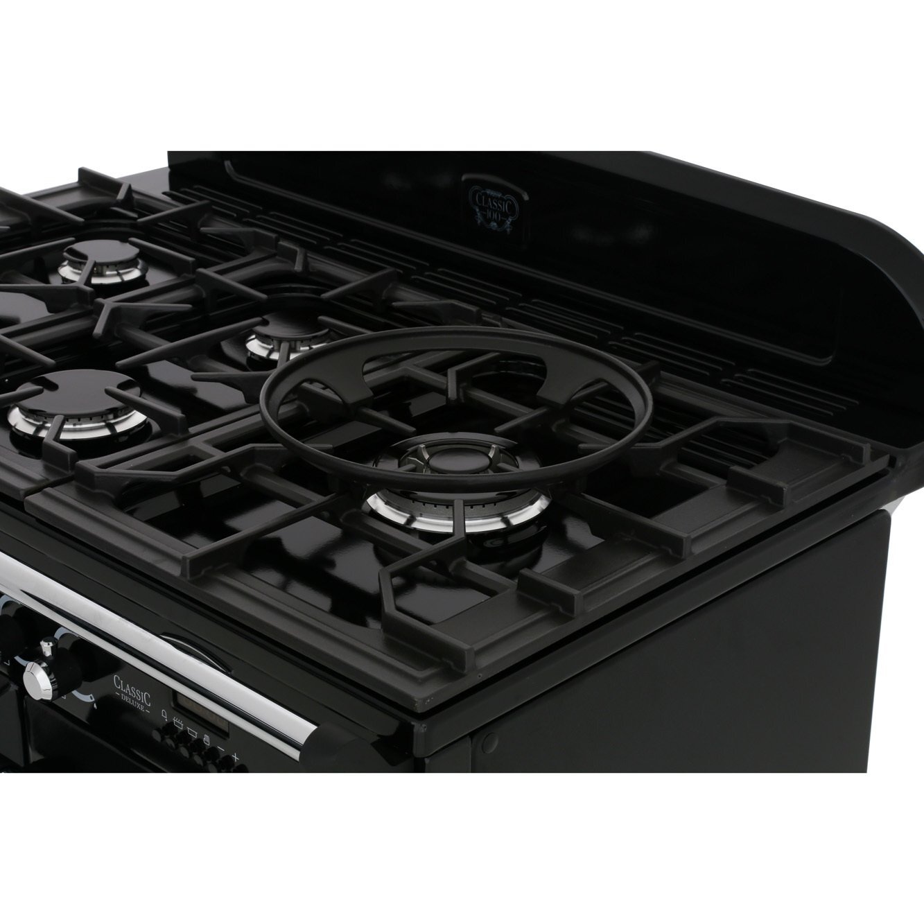 Rangemaster CDL100DFFCR/C 100cm Dual Fuel Range Cooker Classic Deluxe Cream / Chrome, A Rated