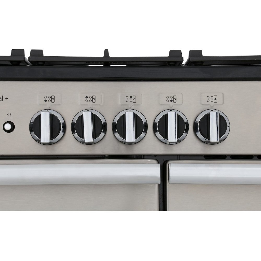 Rangemaster PROP100DFFGB/C 100cm Dual Fuel Range Cooker Professional Plus Black / Chrome, A Rated