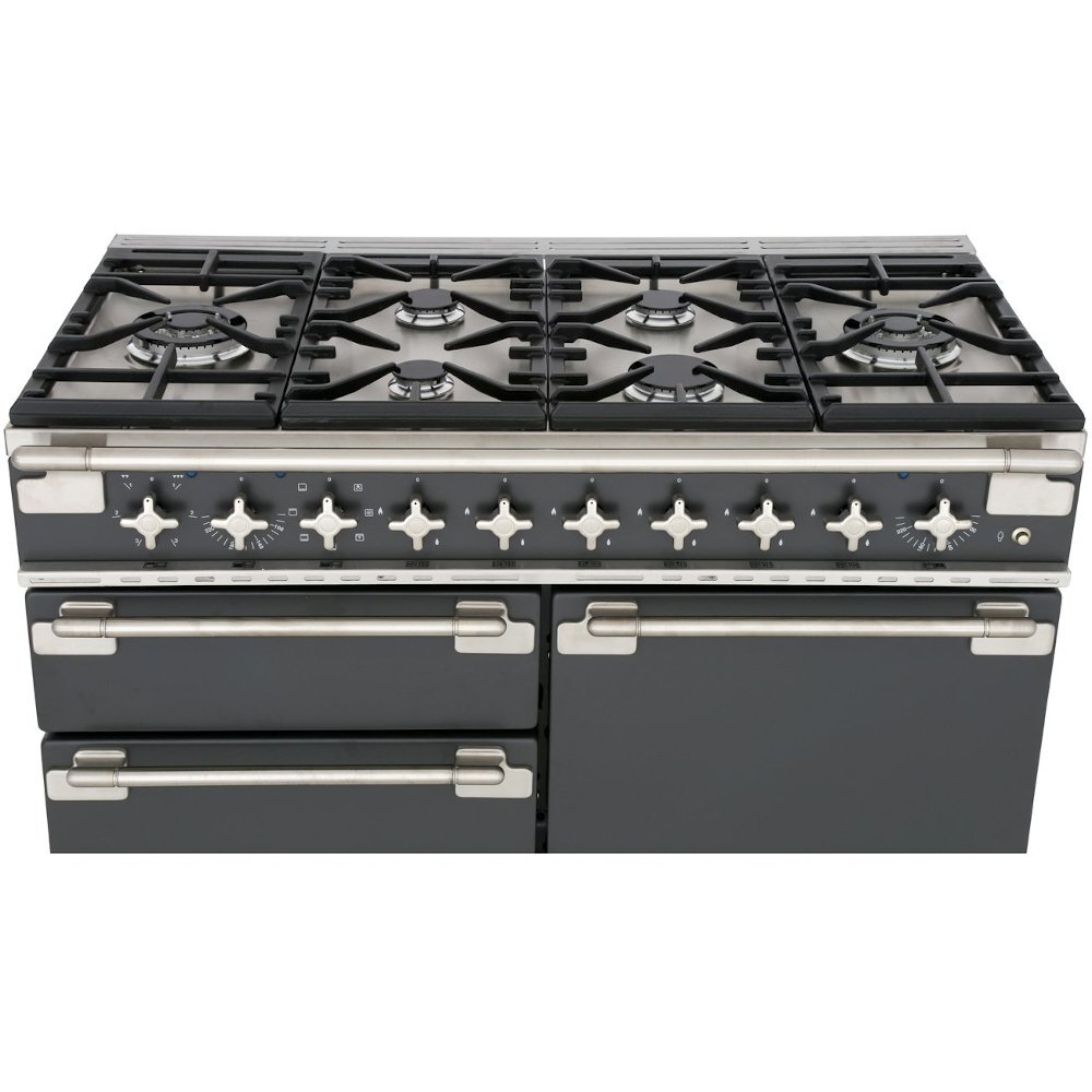 Rangemaster ELS110DFFSS 110cm Dual Fuel Range Cooker Elise Stainless Steel / Brushed Nickel, A Rated
