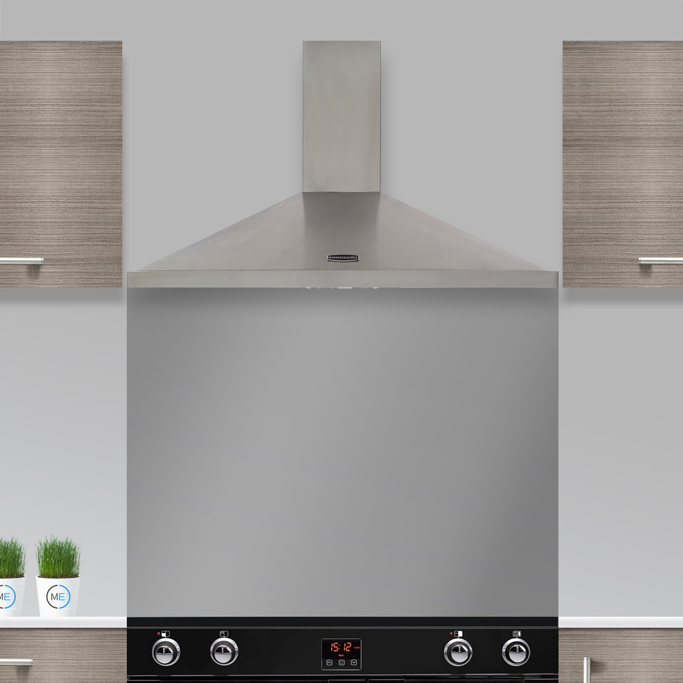 Rangemaster LEIHDC100SS/C 100cm Chimney Cooker Hood Stainless Steel, D Rated