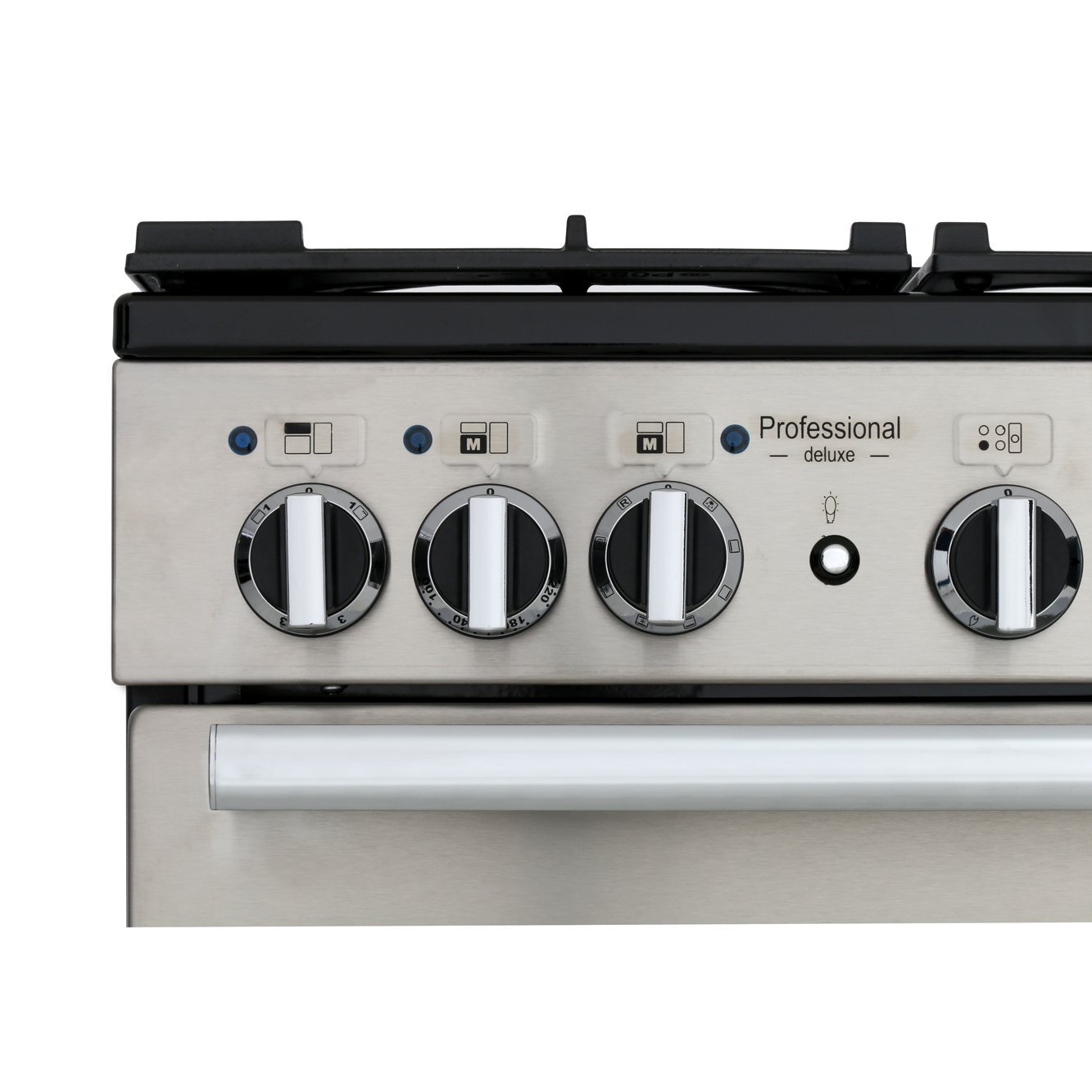 Rangemaster PDL100DFFSS/C 100cm Dual Fuel Range Cooker Professional Deluxe Stainless Steel / Chrome, A Rated