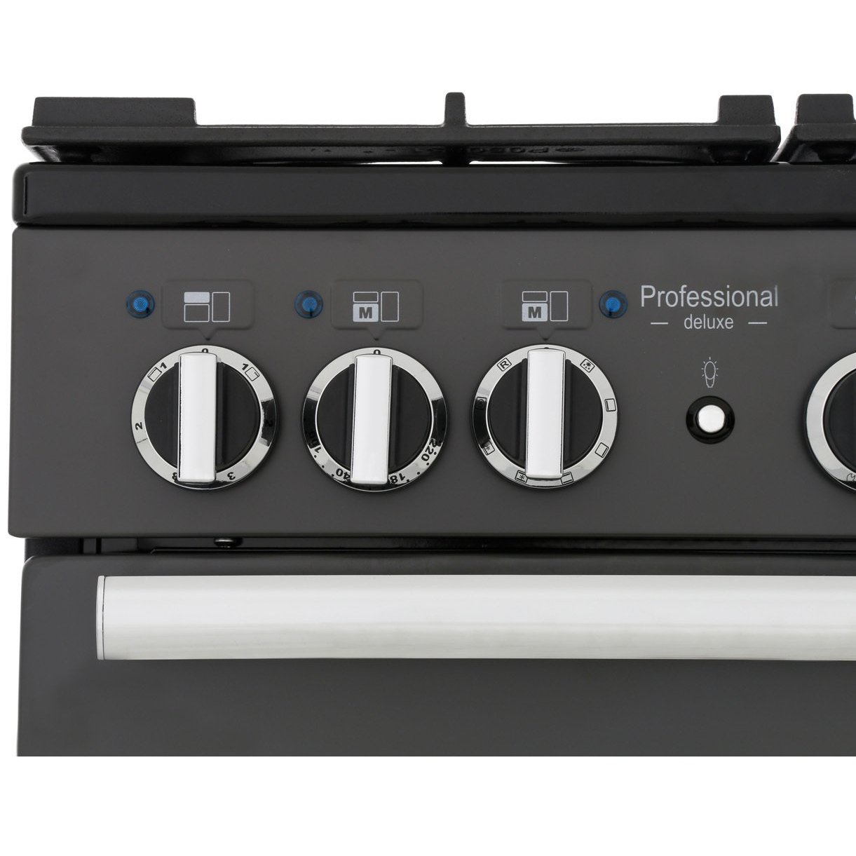 Rangemaster PDL100DFFGB/C 100cm Dual Fuel Range Cooker Professional Deluxe Black / Chrome, A Rated