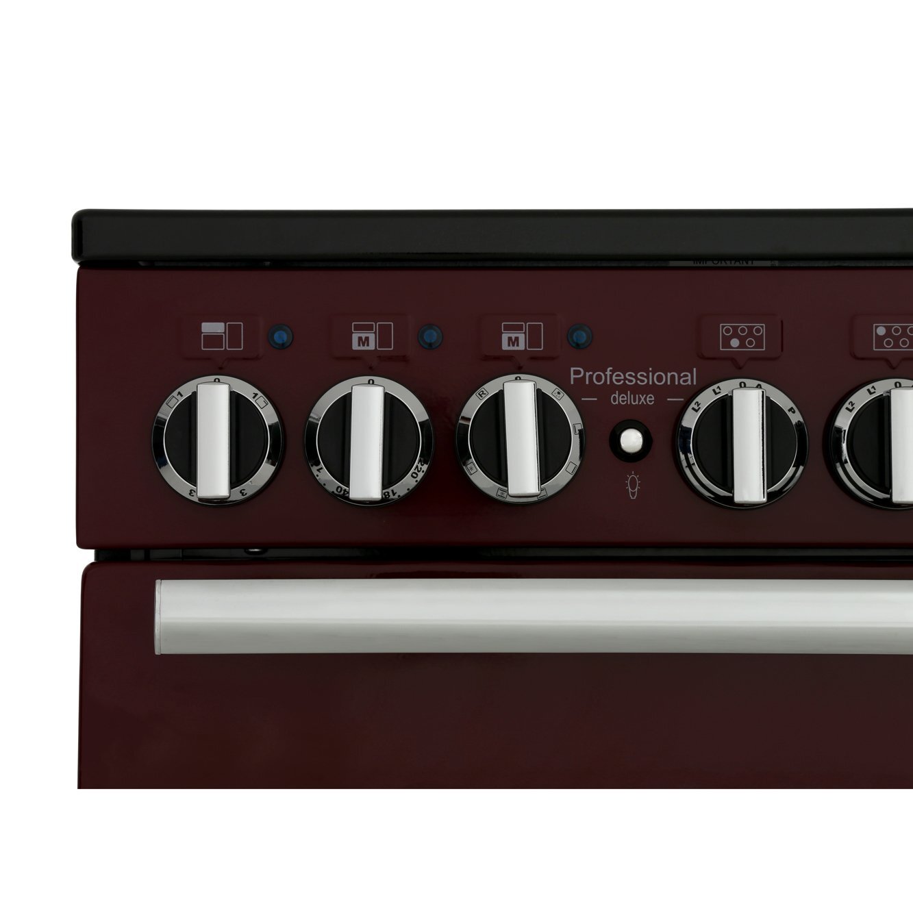Rangemaster PDL90EICY/C 90cm Induction Range Cooker Professional Deluxe Cranberry / Chrome, A Rated