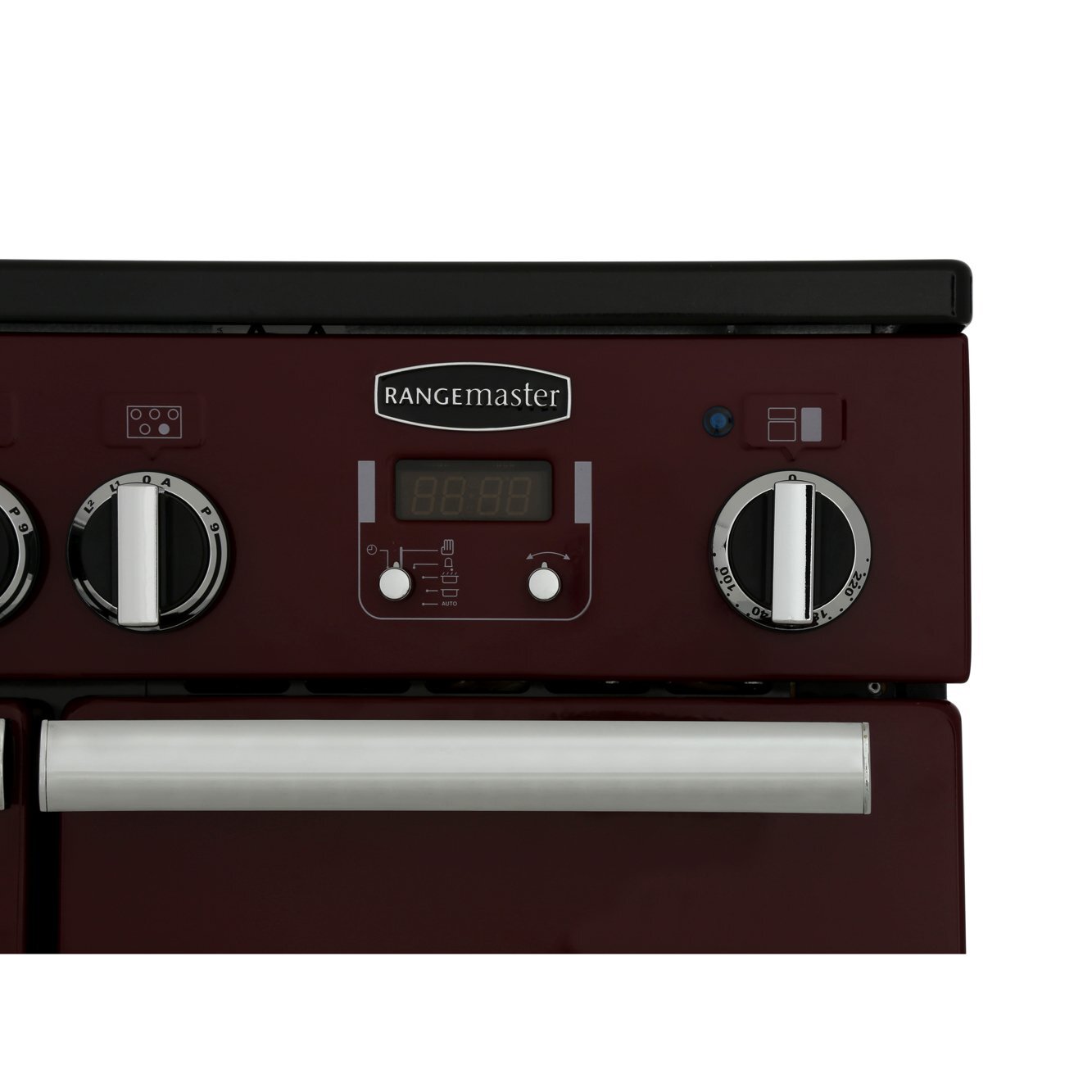 Rangemaster PDL90EICY/C 90cm Induction Range Cooker Professional Deluxe Cranberry / Chrome, A Rated