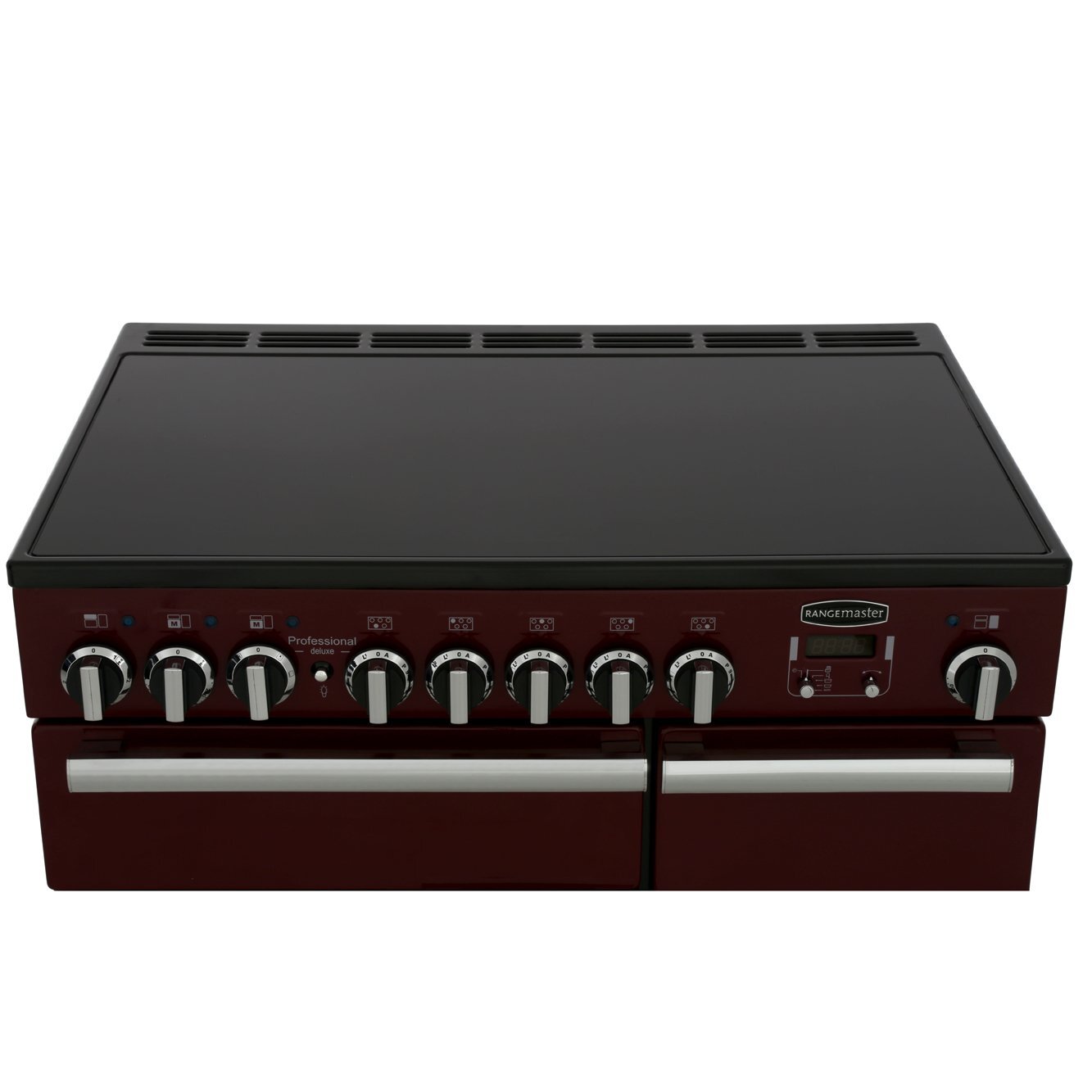 Rangemaster PDL90EICY/C 90cm Induction Range Cooker Professional Deluxe Cranberry / Chrome, A Rated