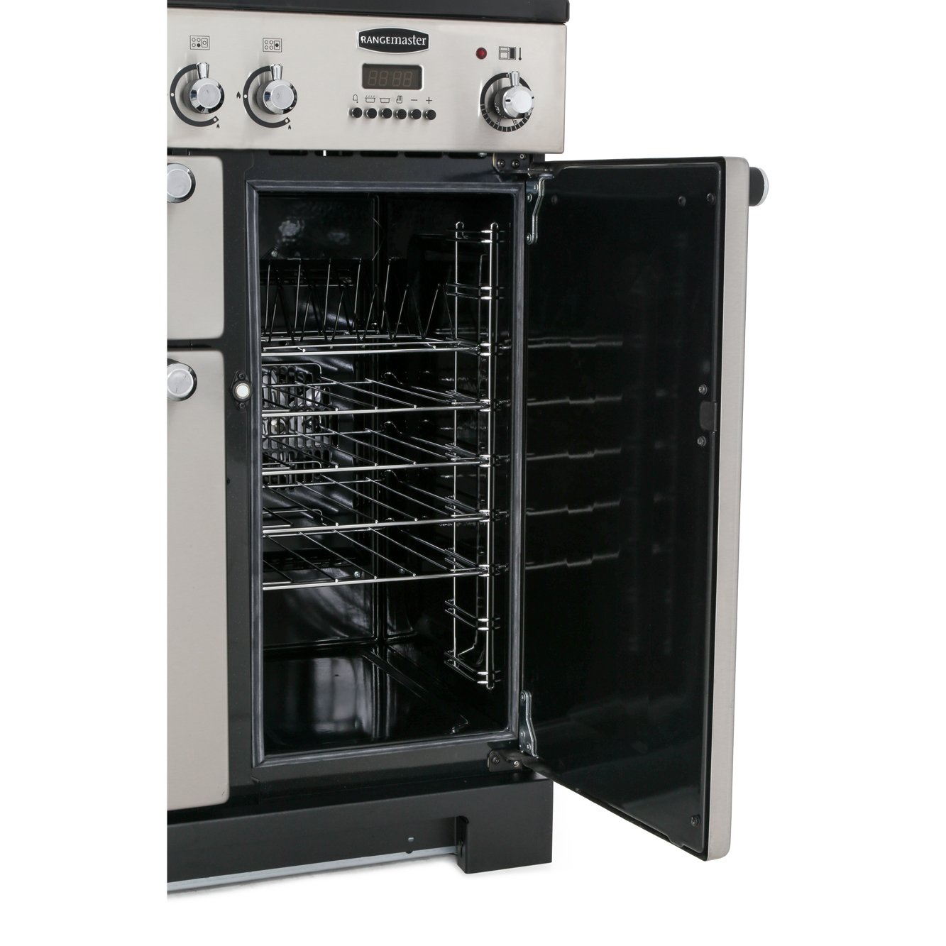 Rangemaster KCH90DFFSS/C 90cm Dual Fuel Range Cooker Kitchener Stainless Steel / Chrome, A Rated