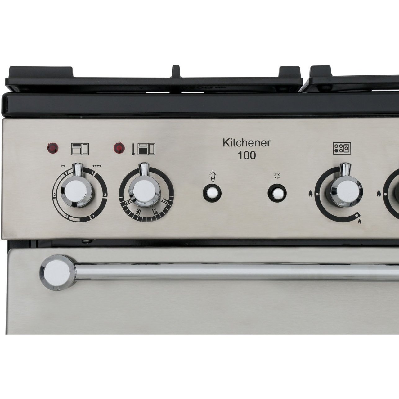 Rangemaster KCH100DFFSS/C 100cm Dual Fuel Range Cooker Kitchener Stainless Steel / Chrome, A Rated