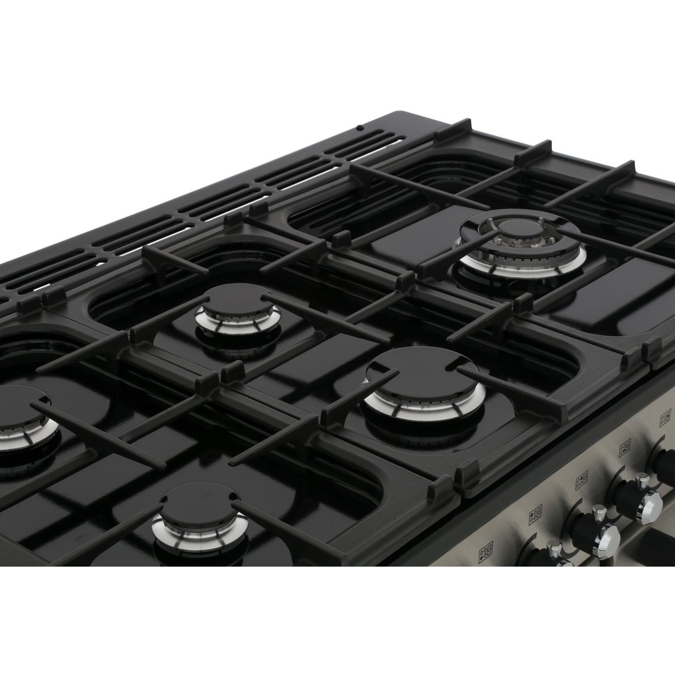 Rangemaster KCH100DFFBL/C 100cm Dual Fuel Range Cooker Kitchener Black / Chrome, A Rated