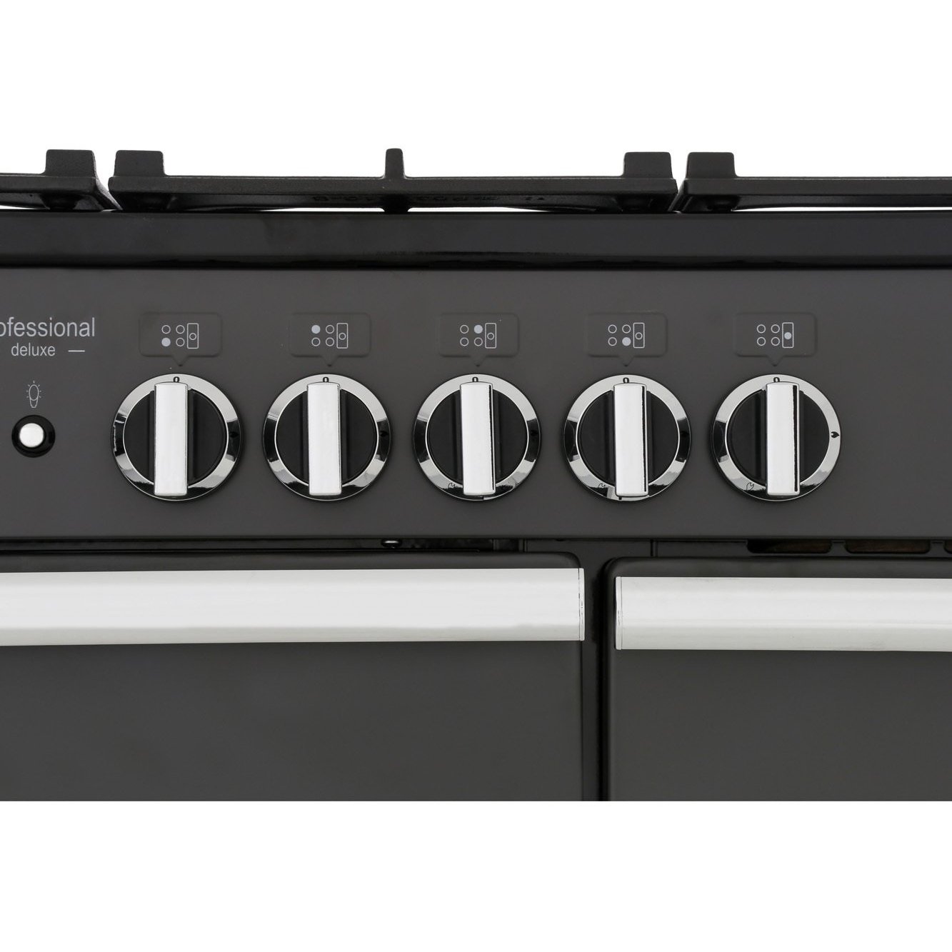 Rangemaster PDL100DFFWH/C 100cm Dual Fuel Range Cooker Professional Deluxe White / Chrome, A Rated